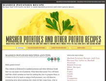 Tablet Screenshot of mashed-potatoes-recipe.com